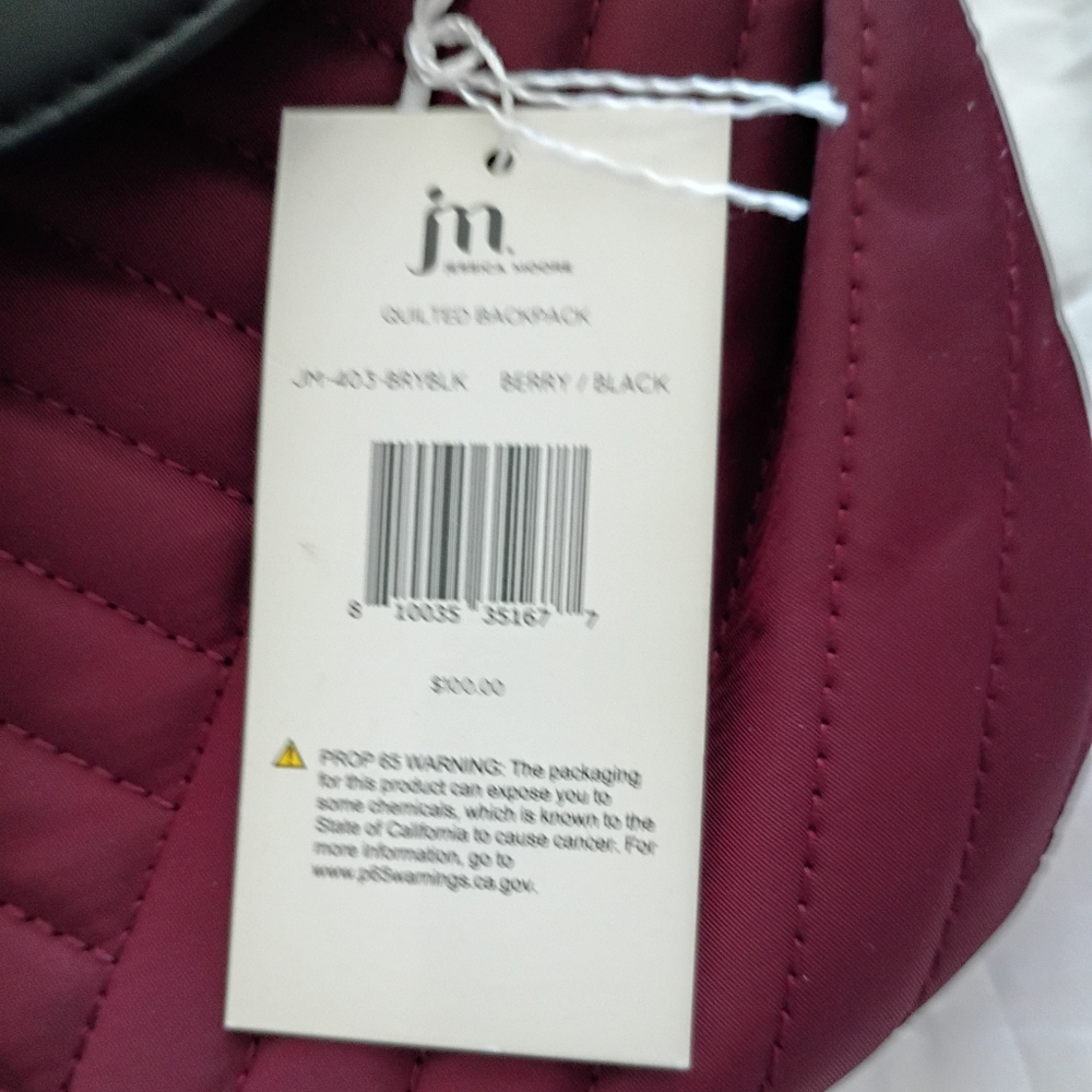 JM Collections Quilted Backpacl - Picture 7 of 9
